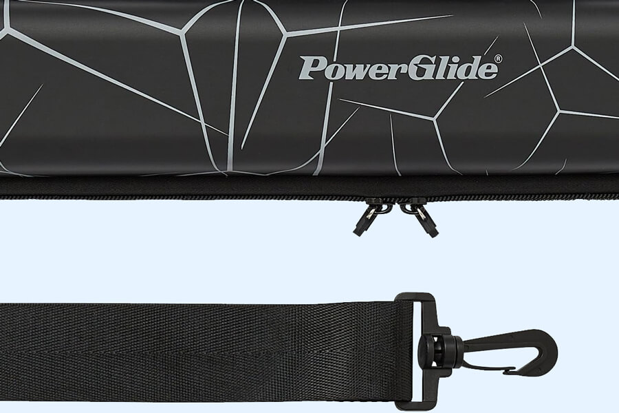 Peradon two piece Cue Case Svartur in noir.