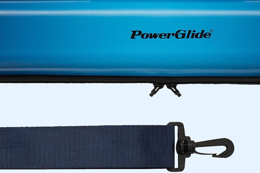 Peradon two piece Cue Case Svartur in blue.