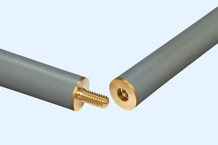Circa 2 piece cue ferrule brass.