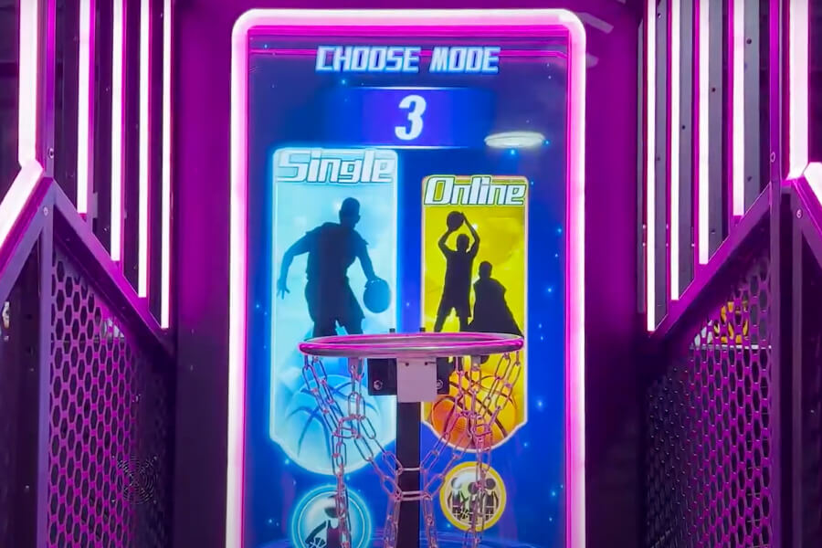 The Epic Shooter Basketball Machine Screen.