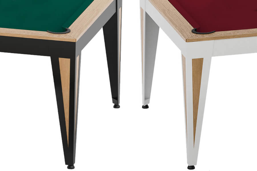 The Pureline Blade pool table legs.