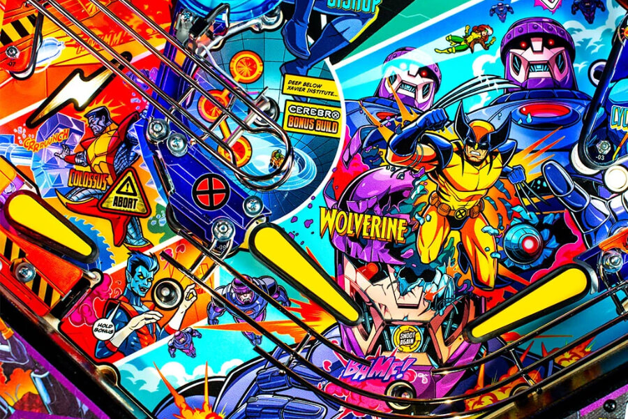 The Uncanny X-Men Pro Pinall Machine Playfield.