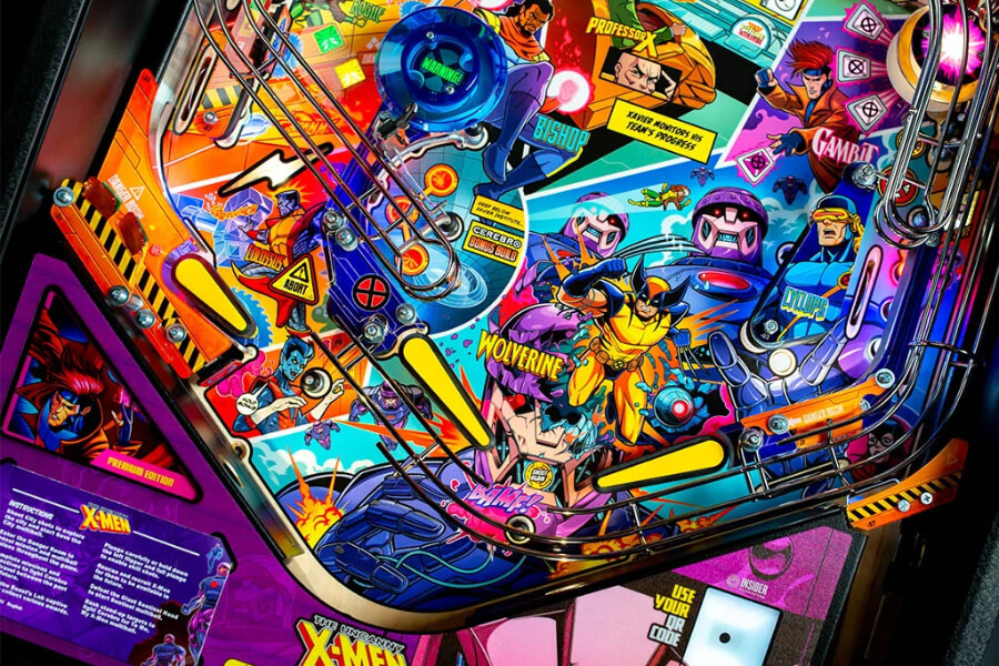 The Uncanny X-Men Premium Pinball Machine Playfield.