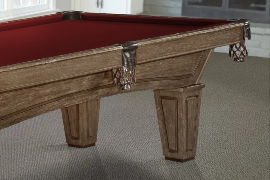 The Allenton with a veneered hardwood rustic dark brown finish.