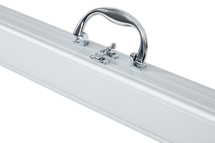 The Pureline protect alluminium case for central joint cue handle.