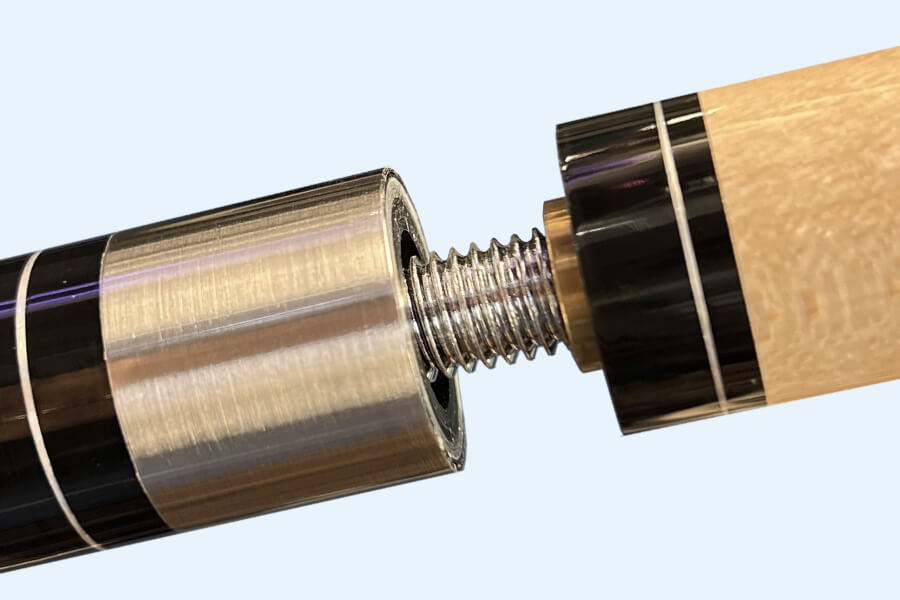 The Pureline Rodeo cue screw joint.
