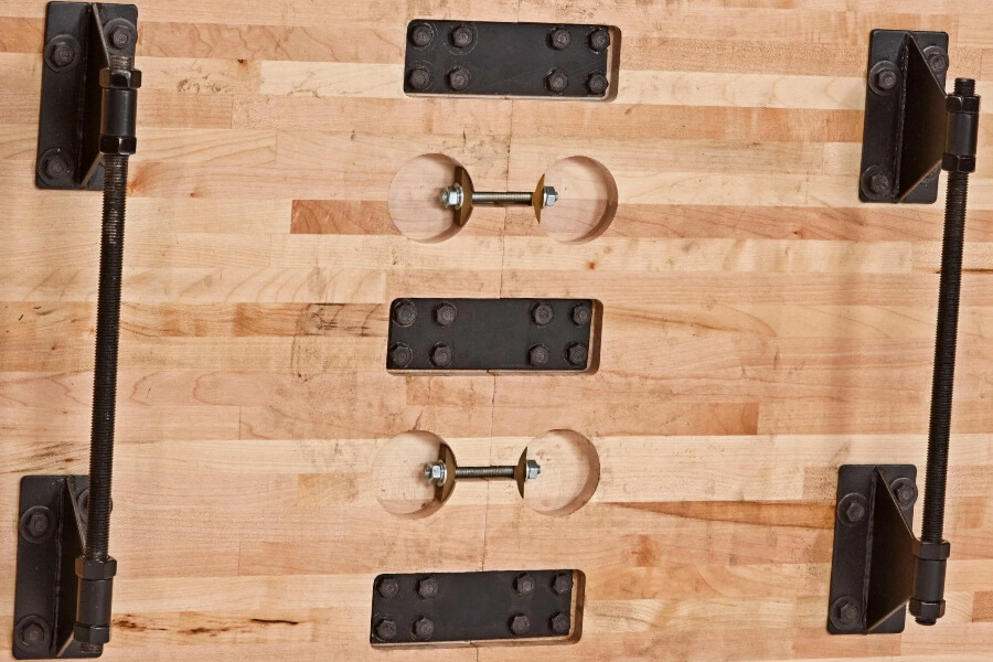 The Delray Shuffleboard Table with Playfield Climate Adjusters.