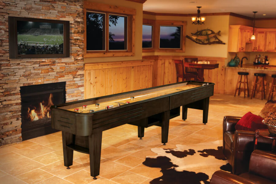 The Andover Shuffleboard Table with American Maple Hardwood Playfield.