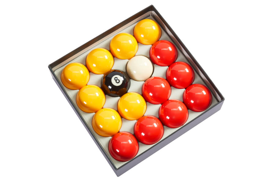 Pureline Premium 2-Inch Red & Yellow Pool Balls.