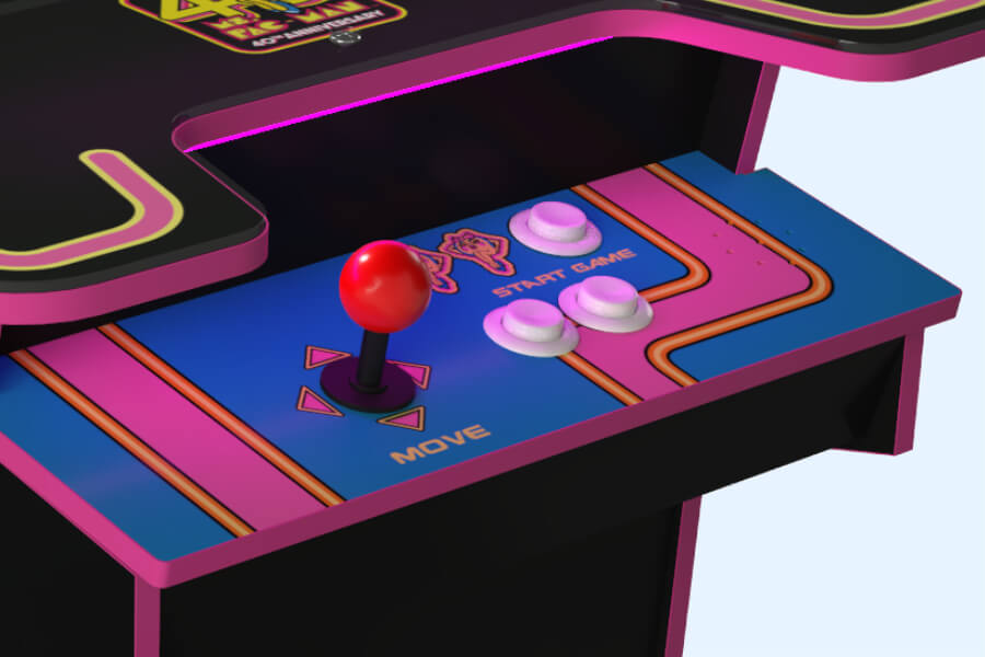 The Ms Pac-Man cocktail table.