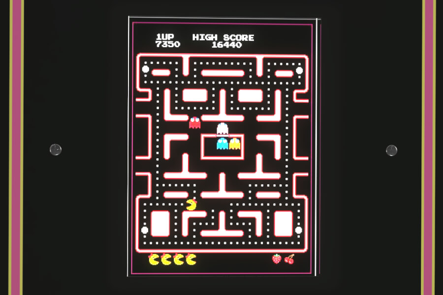 The Ms Pac-Man cocktail table.