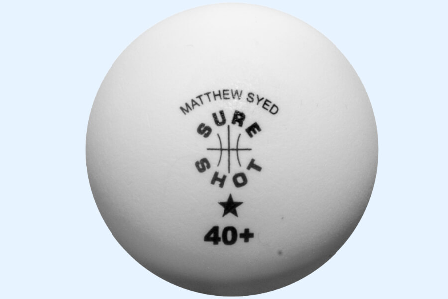 The Matthew Syed Outdoor Table Tennis Balls.