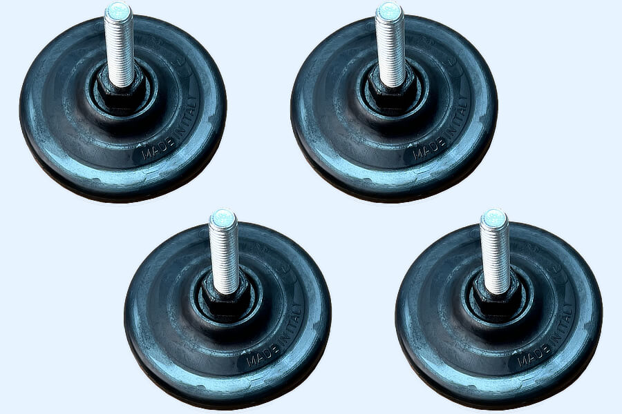 Stadium football table levelling feet.