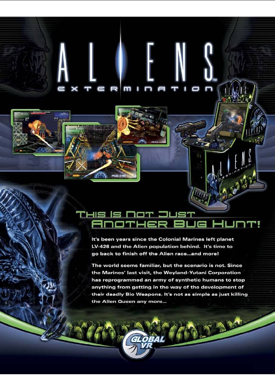 aliens extermination arcade machine