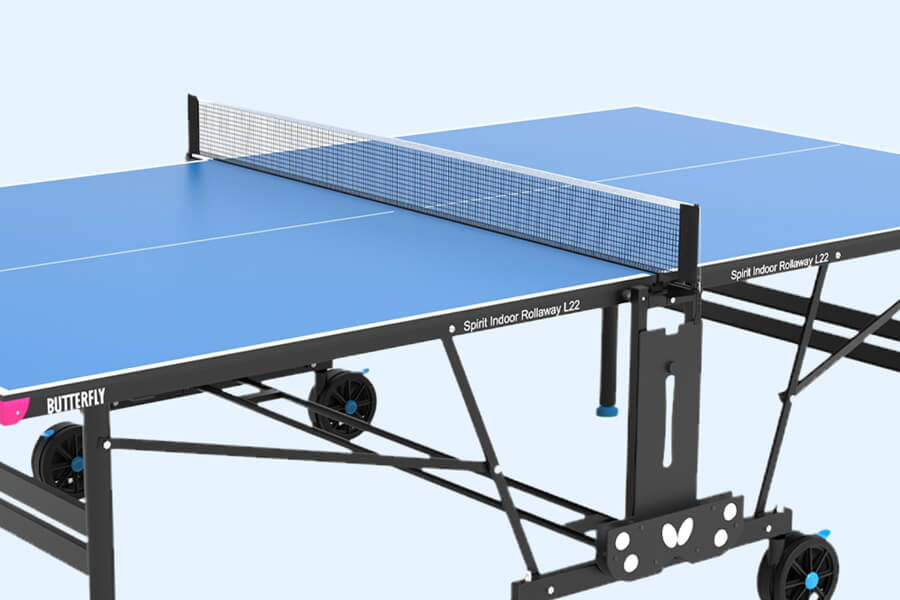 The Butterfly Spirit Match L22 Rollaway tennis table net.