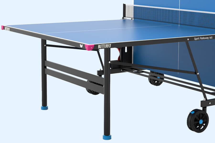 The Butterfly Spirit M5 Rollaway Outdoor tennis table surface.