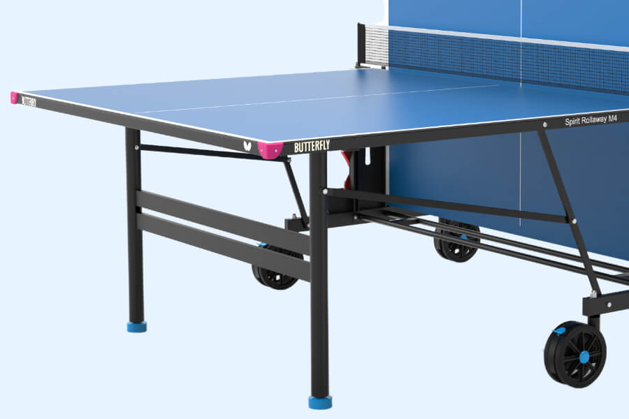 The Butterfly Spirit M4 Rollaway Outdoor tennis table surface.