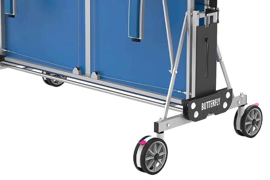 The Butterfly Garden M5 Rollaway Outdoor tennis table wheels.