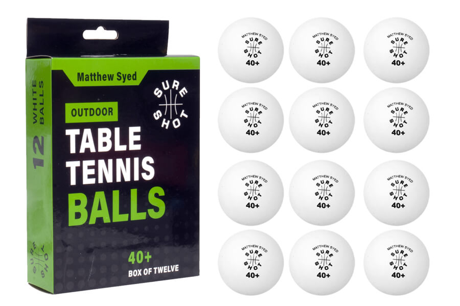 The Teq Pong outdoor set tennis table balls.