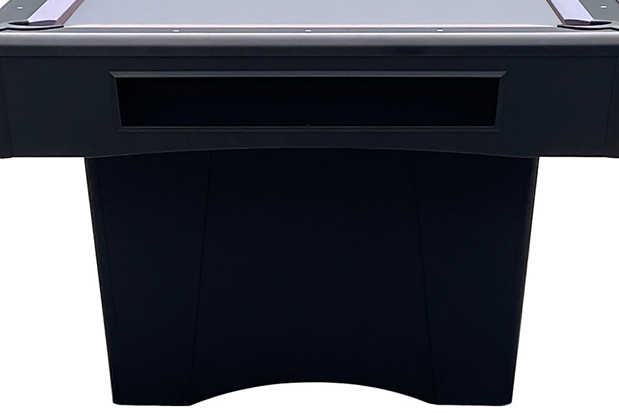 The Buffalo III Eliminator pool table ball exit.