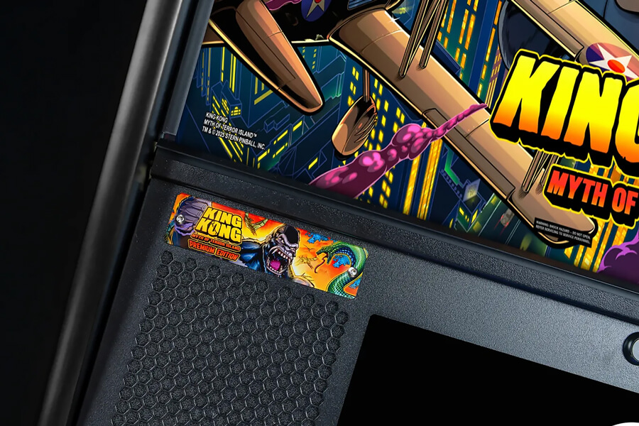 Stern King Kong Premium Pinball Machine certificate.