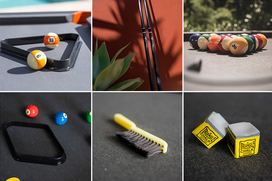 The Cornilleau Classic Indoor and Outdoor pool table included accessories.