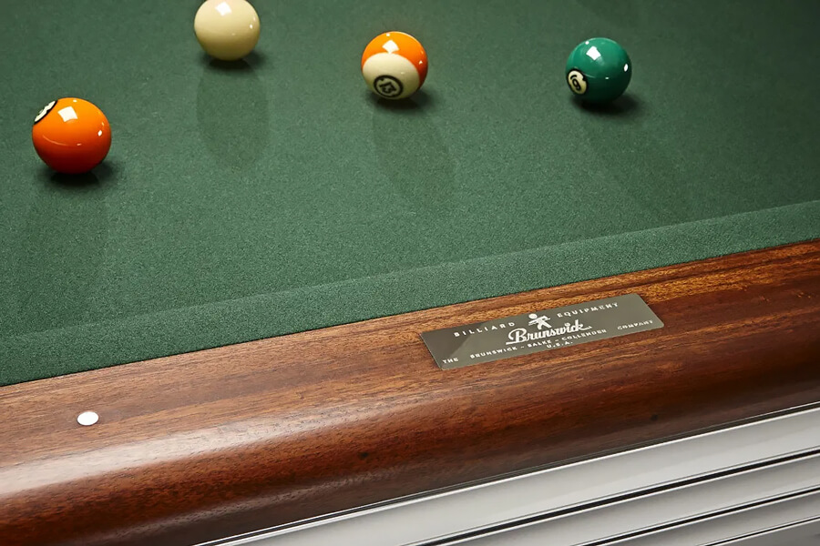 The Brunswick Centennial Pool Table frame detail.