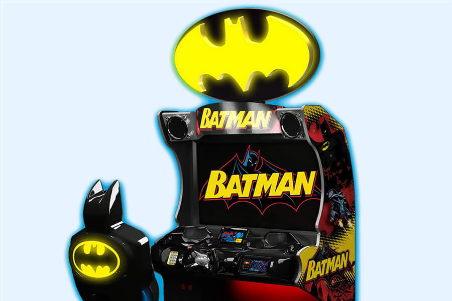 The Batman Twin Driving arcade machine screen.