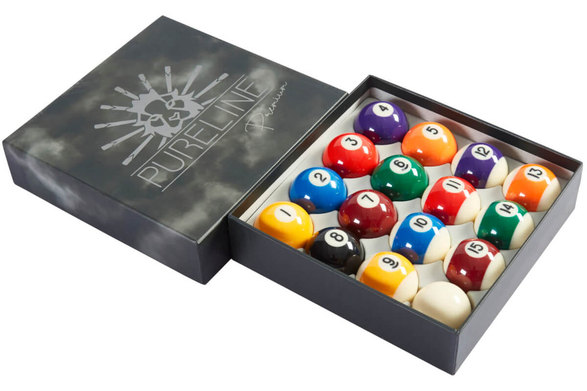 The included Pureline pool balls.