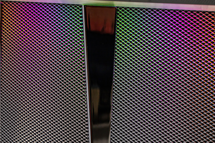 The Sound Leisure Streamline Rocket jukebox cabinet lights.