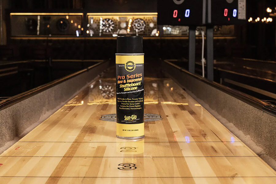 The Sun-glo Shuffleboard Silicon spray.
