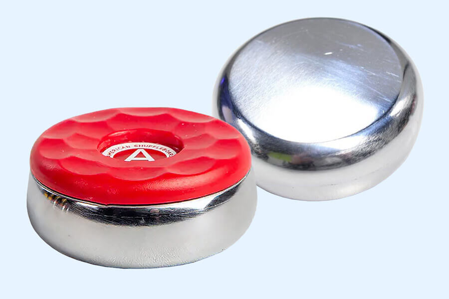 The Sun-glo Shuffleboard American large red puck.