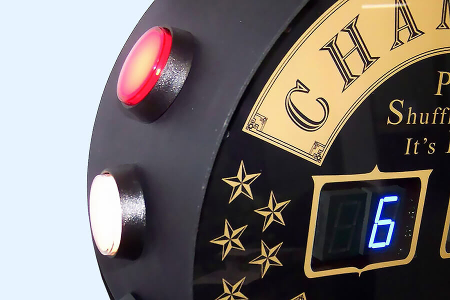 The Sun-glo Shuffleboard Jbar score unit buttons.
