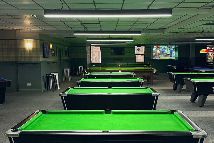 The I-Beam 150 Ultra Slim pool table light.