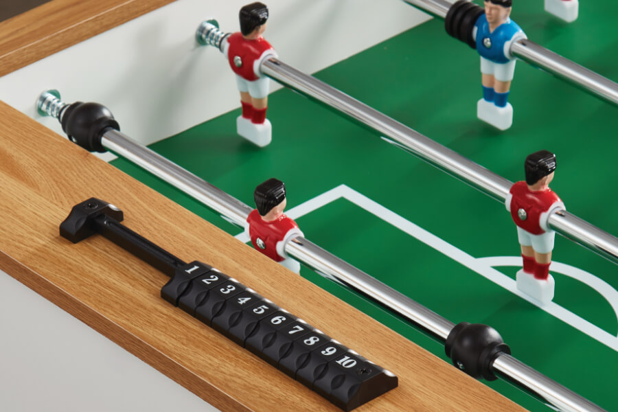 The scoring abacus on the Pureline Twist football table.