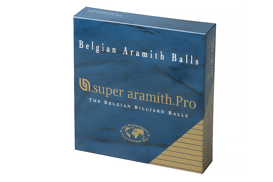 The Super Aramith 57.2mm Pro pool ball set box.