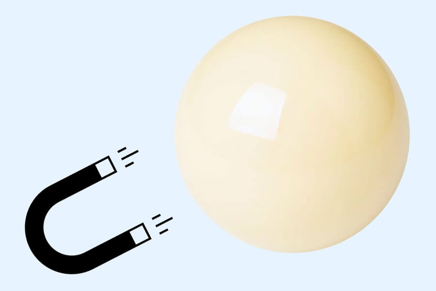 The Aramith Magnetic Cue ball.