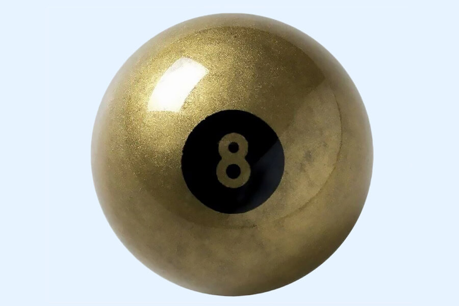 The Aramith Fun Golden 8 ball.