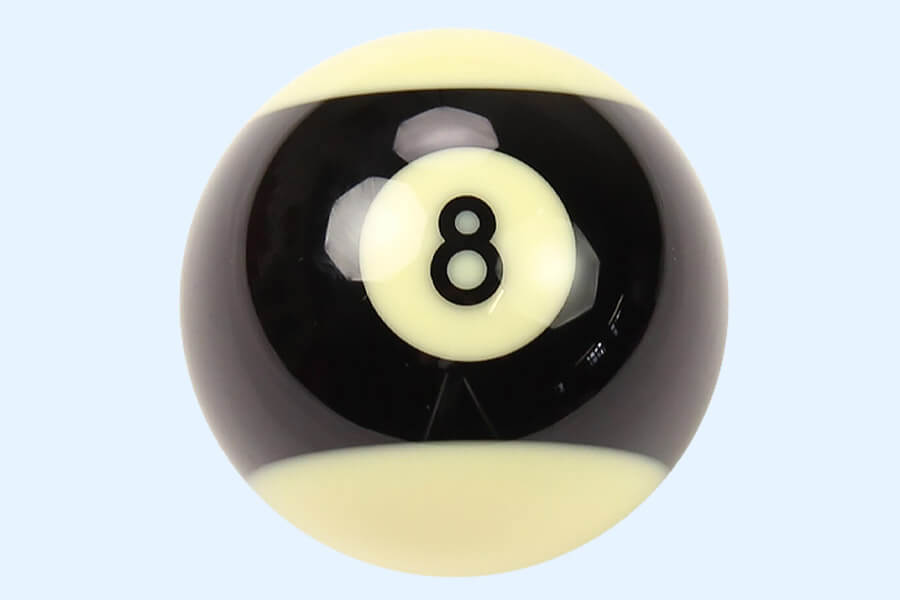 The Aramith Super Pro Striped 8 ball.