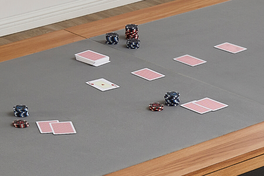 The card table top on the Twist pool table.