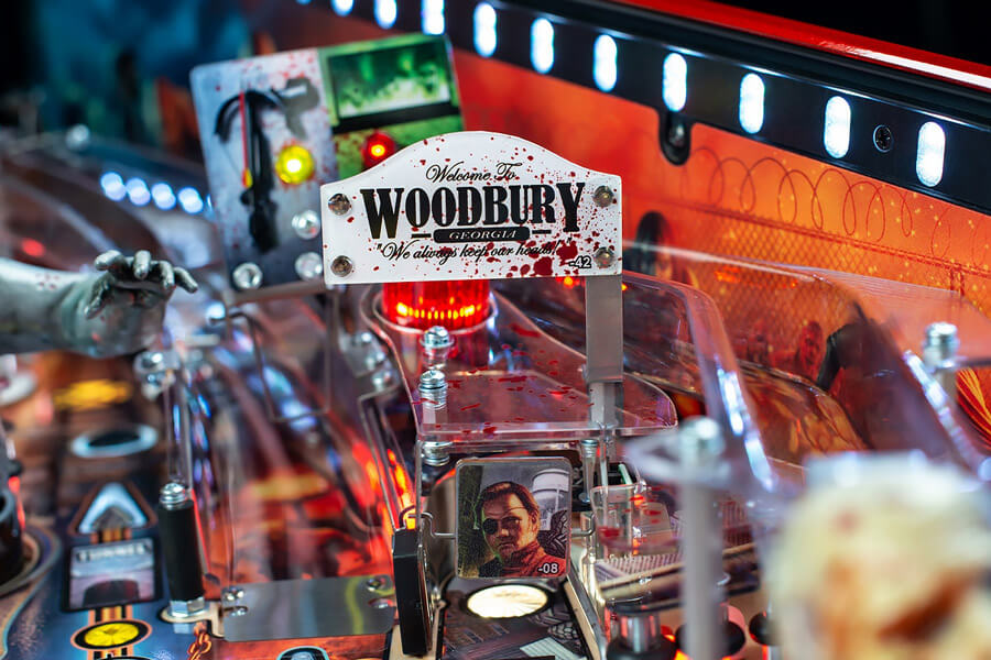 The Stern Walking Dead Remastered LE Pinball playfield.