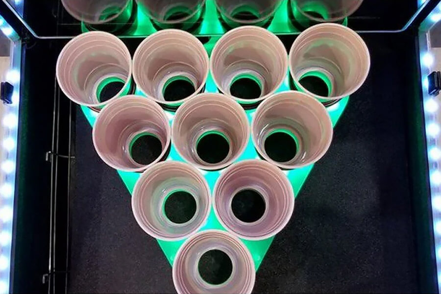 The Jet Pong Novelty Arcade beer-pong game close-up.