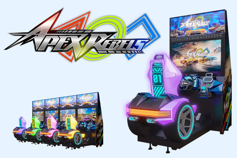 The Apex Rebels Standard arcade machine cabinet.
