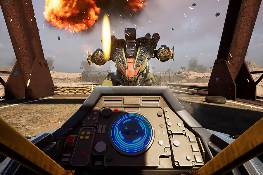 The Alpha Ops Vr Strike arcade graphics.