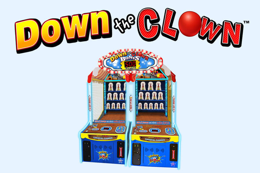 The Down the Clown Twin arcade machine.