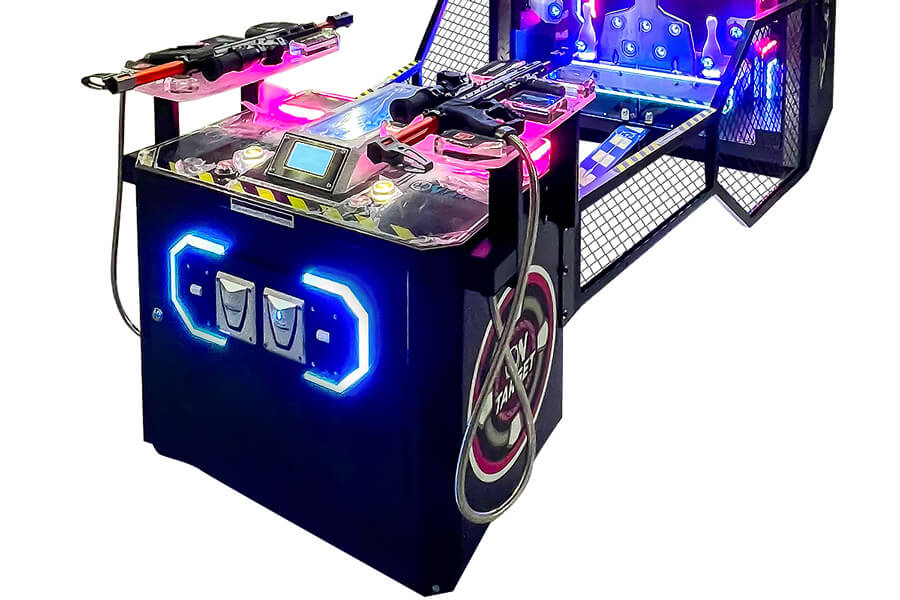 Bottom of the On Target Two Players Shooting Arcade Machine.