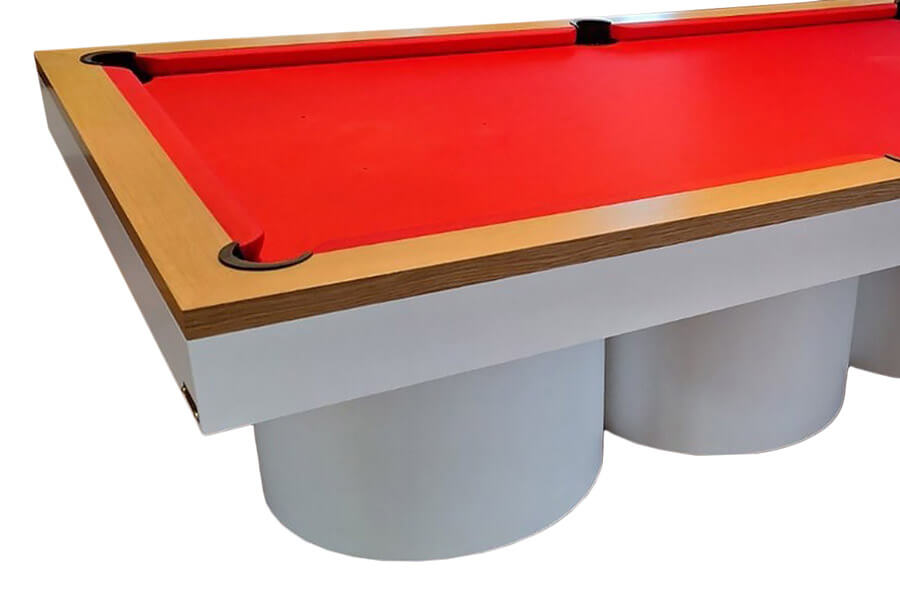 The Rome Pool dining table corner.