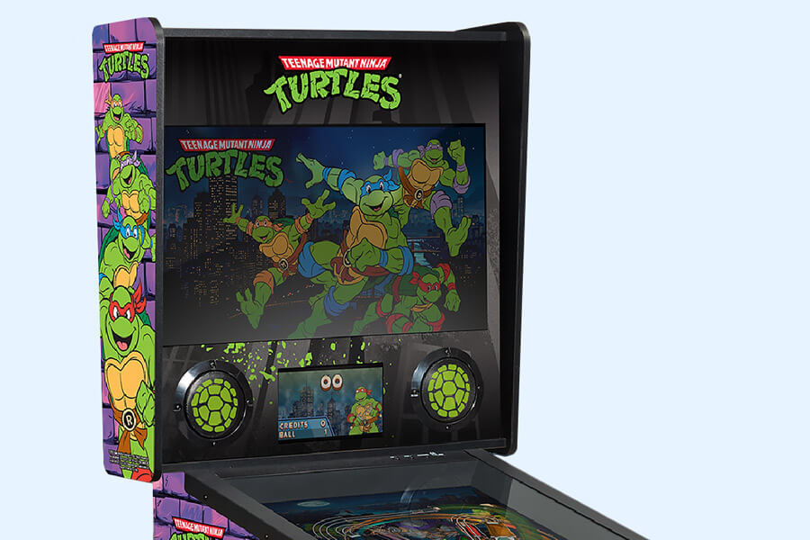 The AtGames Legends Pinball 4KP Teenage Mutant Ninja Turtles screen.