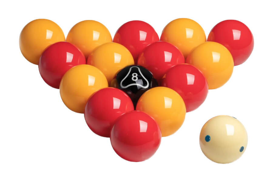The Osmium 508 English Pool Ball Set by Dynasphere.