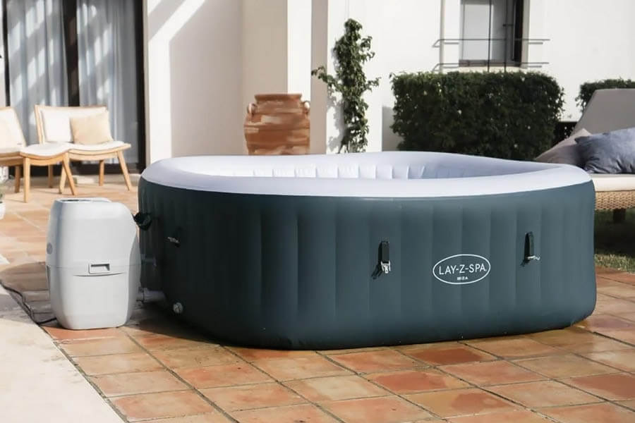 The Lay-Z-Spa Ibiza AirJet Hot Tub.
